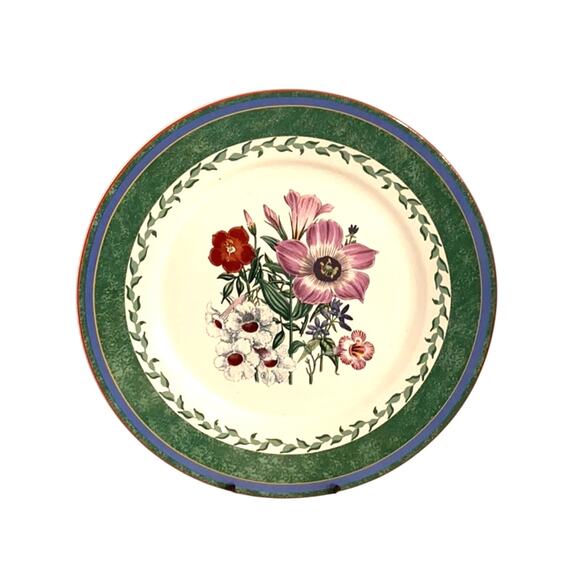 Smithsonian Institution Cabinet Shelf Display Plate Multicolor Floral Classic - Picture 1 of 5